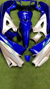 ชุดสี เวฟ125R หัวแหลมกุญแจใหญ่ ไมล์สาย สีน้ำเงินแก้วตัดบรอนซ์(12ชิ้น)แถมฟรีน้อตพอช IYV