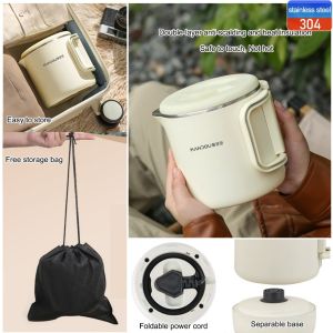 Portable Travel Kettle Business Electric Kettle Tourist Convenience Reception Foldable Kettle