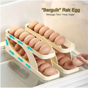 Rak Telur Tingkat Tempat Telur 2 Susun Tempat Penyimpanan Telur Minimalis Rak Telur Guling Susun Aesthetic