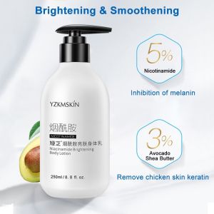 250ml Niacinamide Whitening Body Lotion Smooth Moisturizing Anti Drying Body Lotion