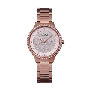 SEIKO Alba Quartz Watch For Women 3Bar Waterproof Starry Sky Small Diamond 4 Color Metal Strap Fashion Ladies Watches