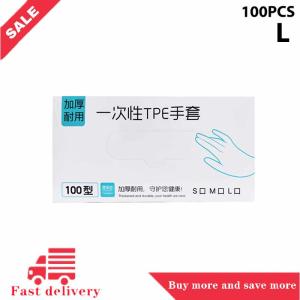 [COD] 50 100pcs Latex Free Gloves TPE Disposable Gloves Transparent Non-Slip Acid Work Safety Food Grade Household Cleaning Gloves