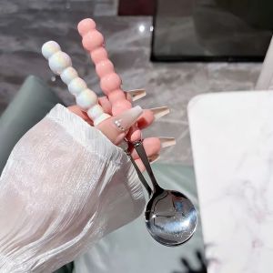 Four - Color Pearl Stainless Steel Spoon with Ceramic | Barangan Berkualiti Reka Bentuk Pr - Premium Multi-Purpose Daily Practical Utility Accessory - Robust Engineering Build | Ba