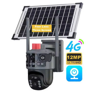 Camera 4G PTZ VCS11 2 mắt 3 màn hình Sử Dụng Năng Lượng Mặt Trời