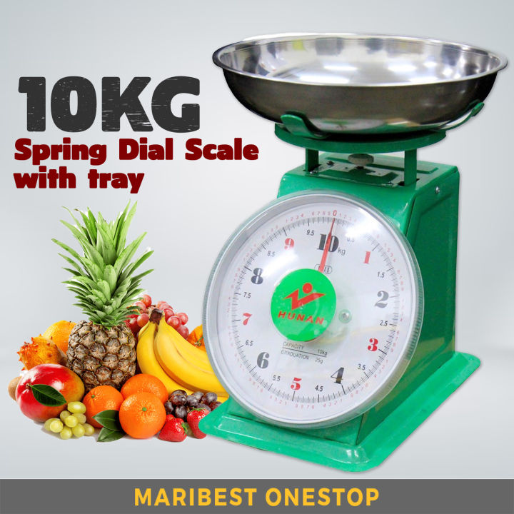 10kg Commercial Spring Weighing Scale Food Balance Scale Timbang Penimbang Berat Ikan Daging Barang Sayur Kitchen Scale