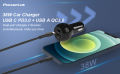USB C Car Charger Adapter, 12V Car Charger Multi Port, 38W 2 Port Car Charger, PD 20W& QC 18W Adapter, USB C Car Plug Fast Charging iPhone 14/13/12, iPad A. 