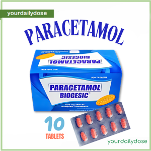 Biogesic Paracetamol 500mg Pain Relief 10TABLETS