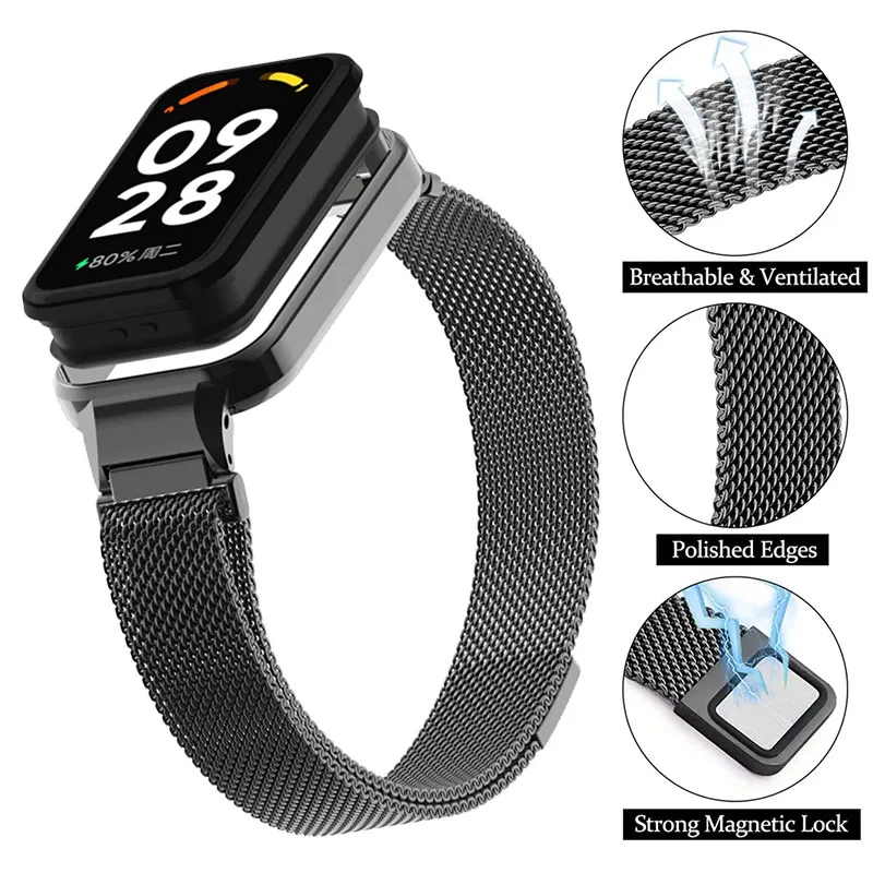 Strap For Redmi Smart Band Smart Watch Stainless Steel Magnetic