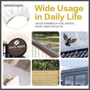WANGDANDA ชุดตะปูหนามนกพิราบกันนกสแตนเลส อุปกรณ์ป้องกันนกขับไล่การควบคุมศัตรูพืชในสวนระเบียงระเบียง