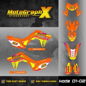 Decal CRF 150 L Custom Stiker Motor Trail & Supermoto Crf  1