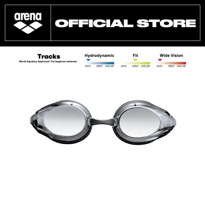 ARENA Racing goggle - TRACKS MIRROR แว่นตาว่ายน้ำสำหรับการแข่งขัน เลนส์เคลือบปรอท (Mirror Lens) | AASVYR5