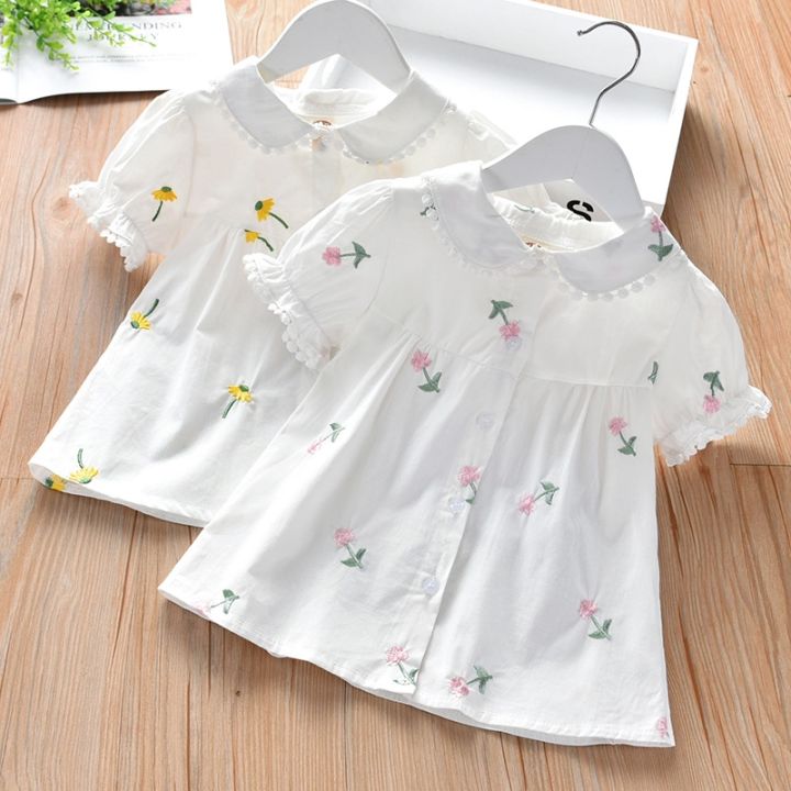 Little girls white blouse best sale