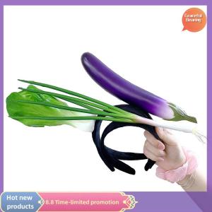 Graceful Funny Simulated Fruit Vegetable Hair Hoop Bread Carrot Banana Hairband Pepper Headband Birthday Cosplay Halloween Headwear