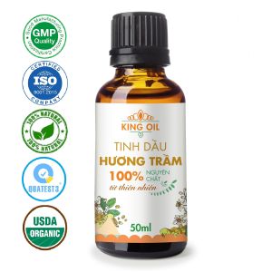 Tinh dầu Trầm Hương 50ml nguyên chất từ thiên nhiên thơm phòng xông phòng thư giản đuổi muỗi khử khuẩn giảm stress - KingOil