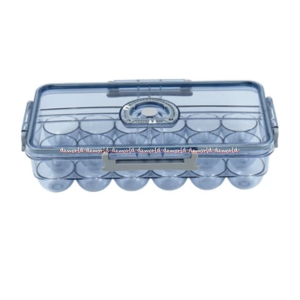 Picas 18slot Tempat Wadah Telur Dengan Klip Lock Kedap Udara Warna Bening Transparan Egg Container White Food Grade Dilengkapi Tutup