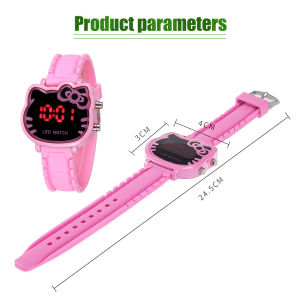 Hello Kitty Jam Tangan Digital Led Anak Hello Kitty Kartun Cartoon ChildrenS Watch Jam Tangan Anak Perempuan Lucu