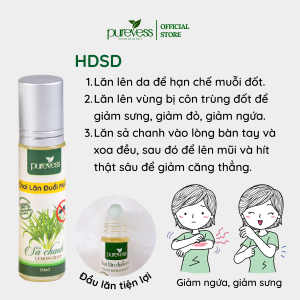 Xịt phòng tinh dầu Sả Chanh Bạc Hà Quế Oải Hương Purevess xua đuổi muỗi khử mùi thơm phòng
