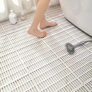 Puzzle mat carpet bathroom mat anti slip quick dry bathroom floor mat waterproof absorbent splicing mat heavy duty floor mat for bathroom shower mat for baby bath mat non slip bathroom thick square bathroom accessories big hole drainage mat 30 * 30cm