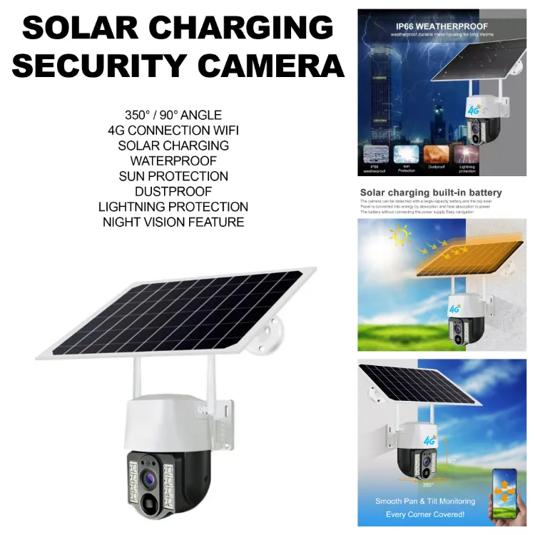 TECHZONE 4G/WIFI Solar CCTV Camera with Motion Detection IP66