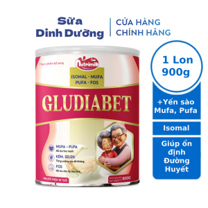 Sữa tiểu đường Nutrimilk Gludiabet 900g bổ sung Yến Sào giúp ổn định đường huyết Sữa cho người tiểu đường
