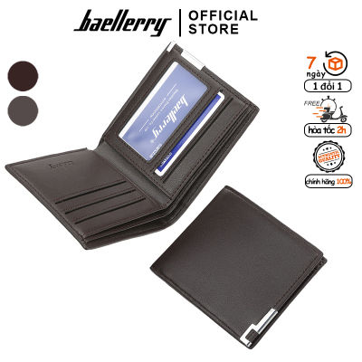 Baellery Korean version of leather men's multi-pocket short bifold leather wallet-D1835