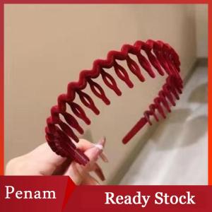 [PAM] Fashion Flocking Wave Shaped Non-Slip Hair Hoop All-match Velvet Hair Band Headband For Women Girl Hair Accessories Headwear