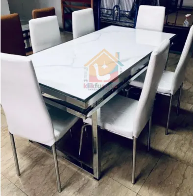 PROMO Set Meja Makan Marmer 6 Kursi Mewah Murah