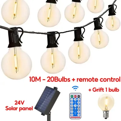 IMUTO Solar Light Bulb Fairy Light Christmas Light LED String Lights Outdoor Wedding Party Light