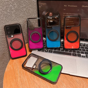 Luminous Quicksand Liquid Case for Xiaomi 17 Pro 17Pro Max Women Color Floating Sands Cellphone Cover Swivel Stand Shell Fundas