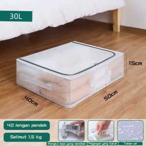Pakaian storage box Kotak Penyimpanan di Bawah Tempat Tidur Transparan organizer rumah kotak penyimpanan besar organizer box boxpenyimpanan perlengkapan rumah multifungsitahan air tahan debu berkapasitas