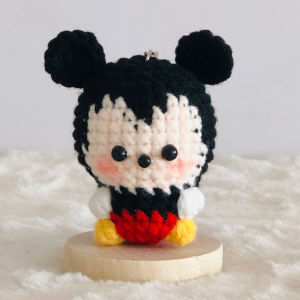 Móc khóa chuột Mickey chuột Minnie handmade - móc khóa len