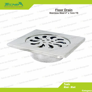 Floor Drain Stainless Steel Saringan Got 100 x 100 x 1mm YS