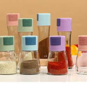 0.5g Metering Salt Shaker Push Sugar Bottle Spice Pepper Shaker Duster Salt Dispenser Seasoning Organizer Condiment