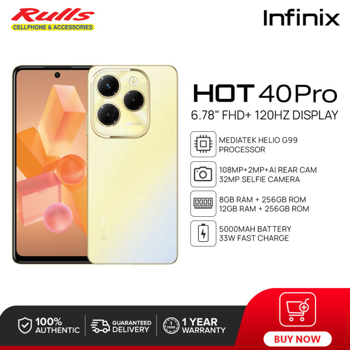 Infinix Hot 40 Pro Smartphone | 8GB+256GB / 12GB+256GB | MediaTek Helio ...