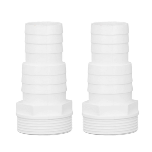 2Pcs Swimming Pool Replacement Hose Nozzle 1-1/2inch Male Thread Plastic Pool Hose Adapter Connector Enduring