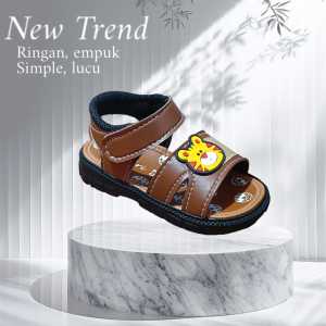 sendal anak laki laki sepatu sandal kulit sintetis bunyi cit cit usia 1-3 tahun model terkini