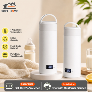 SOFTHOME Digital Tumbler 4 Temp Modes Hot & Cold Water Bottle w/ Temp Display Portable FlaskInsulated Cup