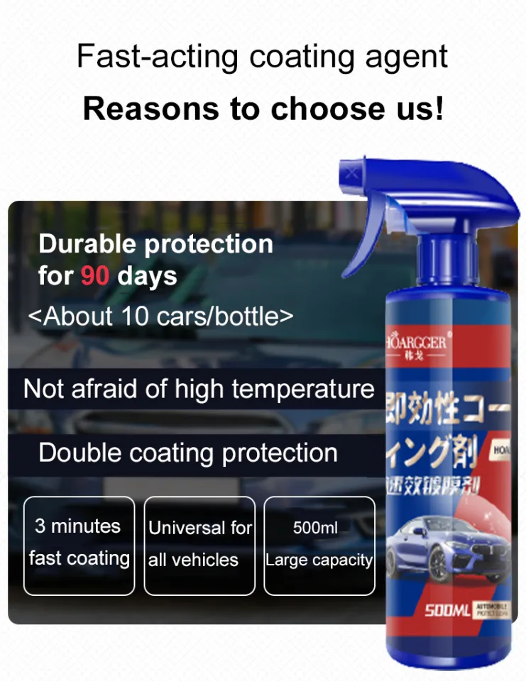 Spray Coating Agent For Cars 500ml Quick Detail Spray For Cars Double  Coating Layer Nano-Coating