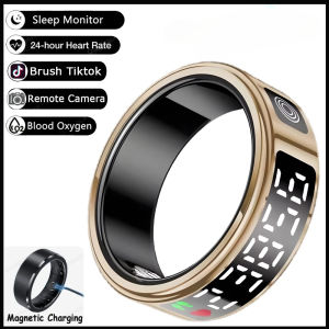New Display Screen Smart Ring For Xiaomi Samsung Ring Gesture Swipe Video/Brush Health Fitness Trackers 5ATM Waterproof Smartring