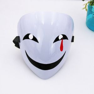 CHANBAEK halloween mask Children Funny White Smile Party Accessories Adult Halloween Darker Than Black Cosplay Cartoon Anime