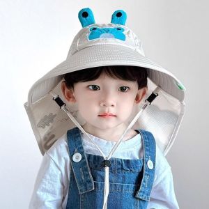 GOOTRADES Breathable Mesh Kids Shawl Sun Hat UV Protection Wide Brim Children Fisherman Hat Thin Soft Children Beach Hat Beach Vacation
