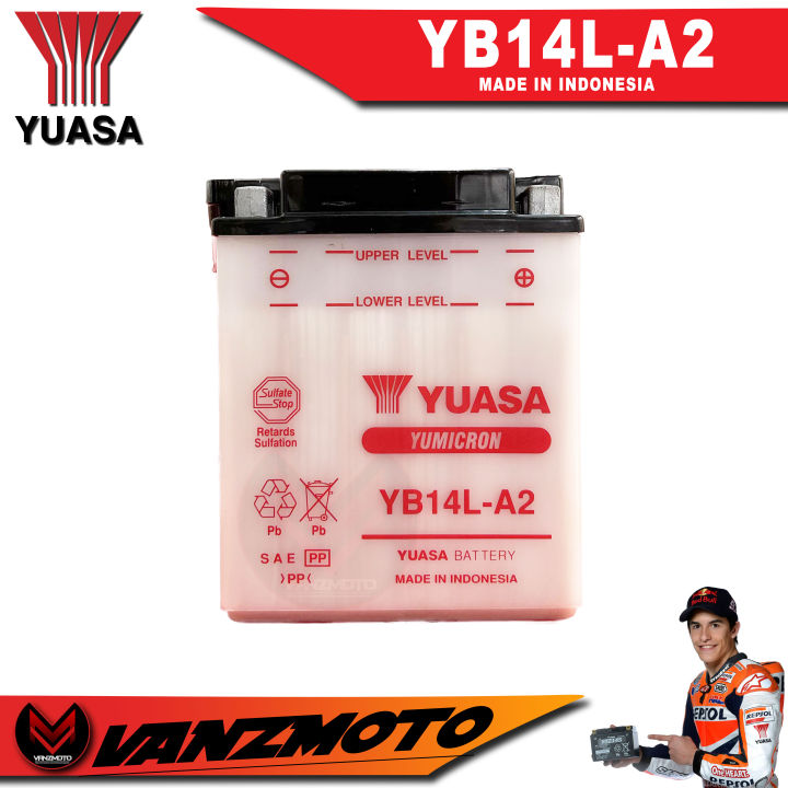 Yuasa YB14LA2 Motorcycle Battery (INDONESIA) best for Royal Enfield