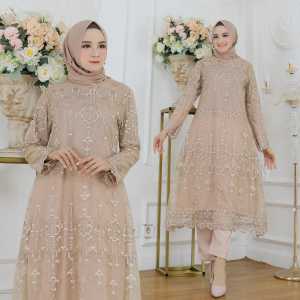 SISTAQUE - Setelan Wanita Outer Brukat Mutiara Premium lapis Furing ASTRI
