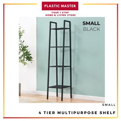 【Rak Besi/ Metal Rack/ 书架】Rak Buku 4 Tingkat Rak Besi Bertingkat Rack 4 Tier Metal Bookshelf Rack Shelf Storage Display Rack Rak Letak Barang