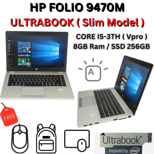 GAMING Budget HP Folio 9470M Ultrabook Slim vPro Turbo Intel Core i5-3th/ Intel HD Graphics 4000/ REFURBISHED Secondhand