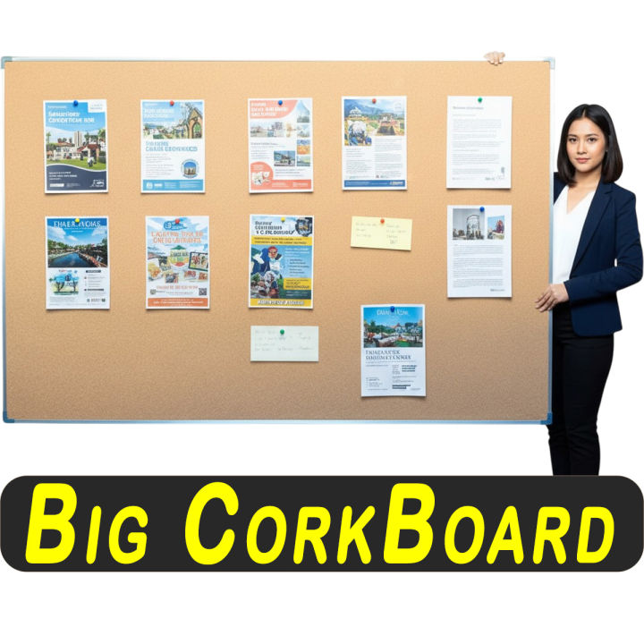 Indigo Blue Fabric Notice Board With Pine Frame - 60x40cm Corkboard For Home Office, School, Or Kitchen