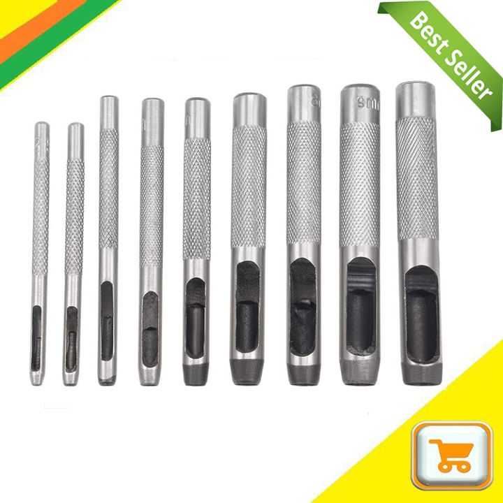 Trimming Shop 4mm Steel Hollow Punch Set - Multisized Tool Cutter - For