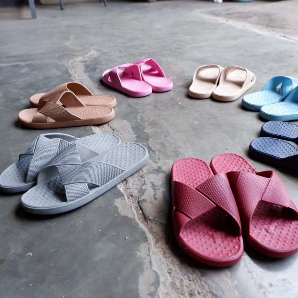 SandSo Q15 Polos Sandals Wanita Perempuan Karet Jelly Sandal Rubber Plain  Polos Flat Teplek Lentur Empuk Slip On Slipper Flip Flop Flipper Tapak Sol 