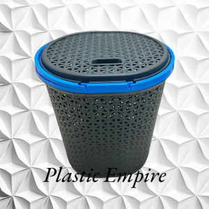 Multifunctional Hollow Storage Laundry Basket With Cover And Handle