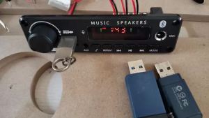 (HD1)50W Bluetooth 5.3 Amplifier Module with MP3 Player FM Radio USB TF and Microphone Recording